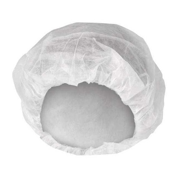 Kleenguard Bouffant Cap, Rayon, 24 in Dia., White, L, 500 PK 66829