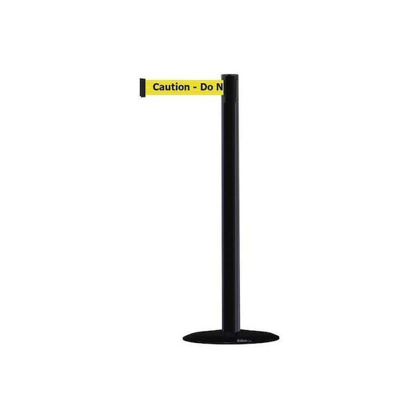 Barrier Post with Belt, 7 1/2 ft Length, 38 in Post Height, Caution Do Not Enter
