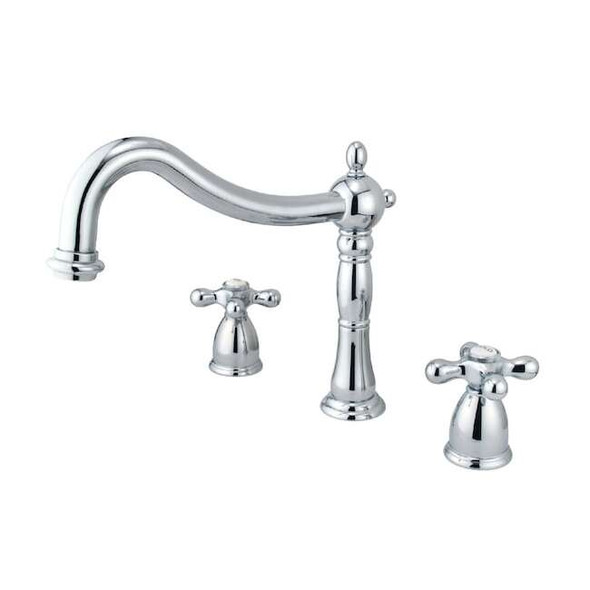 Kingston Brass KS1341AX Roman Tub Filler with Metal Cross Handle KS1341AX