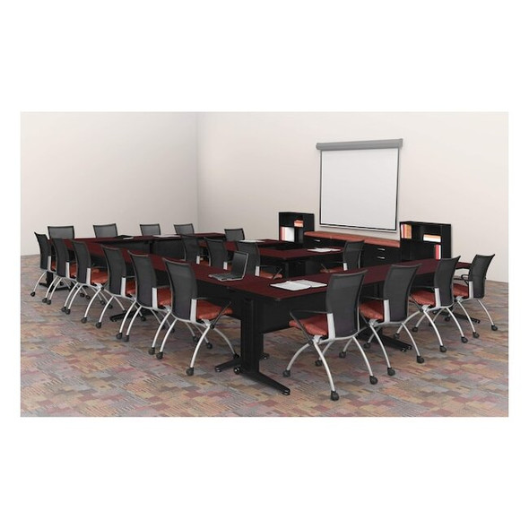 Fusion Fusion Training Tables, 72 W, 24 L, 29 H, Wood, Metal Top MFTT7224MH