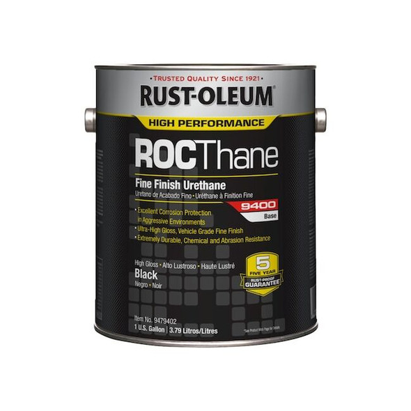 Rust-Oleum 9400 Polyester Urethane,Black,1 gal. 9479402