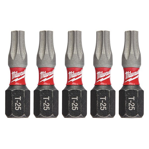 Milwaukee Tool 1 in. TORX T25 SHOCKWAVE Impact Duty Insert Bit (5 pk) 48-32-4636