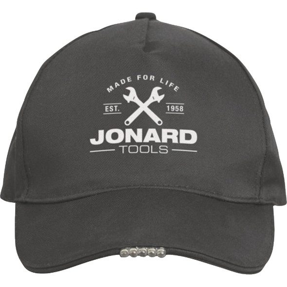 Jonard Tools Gray Adjustable Baseball Cap with LED light SOL-C1
