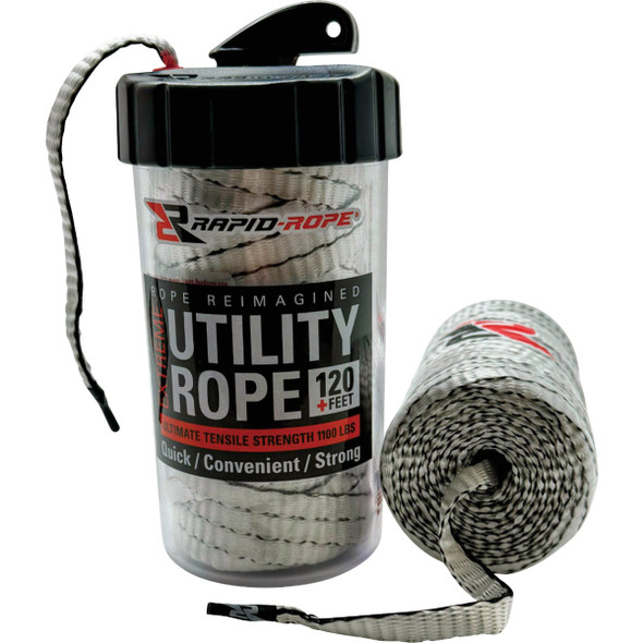 Rapid Rope 120 Ft. 1100 Lb. Tensile Strength White Utility Rope RRCW6003