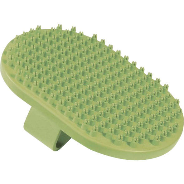 U-groom Rubber Curry Brush Oval with Handstrap US1354 14