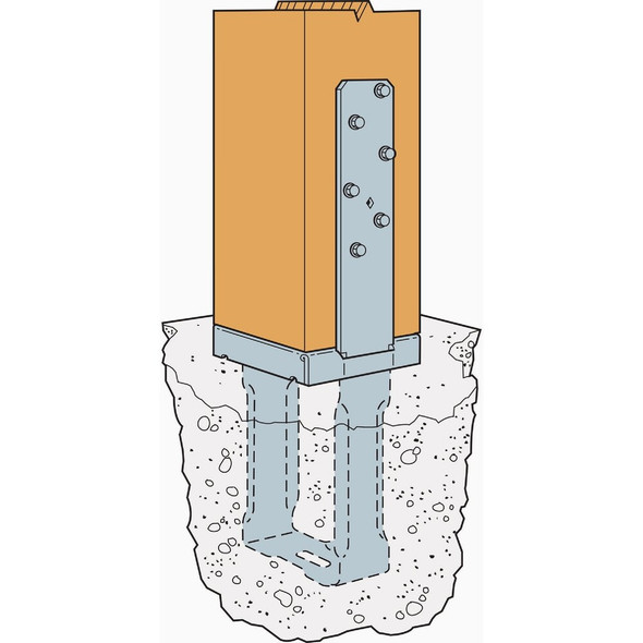 Simpson Strong-Tie 8 In. x 8 In. 12 ga Galvanized Column Base CBSQ88-SDS2 118600