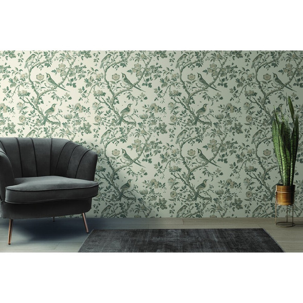 MSI Blossoming Birdsong Peel and Stick Wallpaper (20.5 In. x 18 Ft.) PSWP-BLBS20.5x18ft 265749
