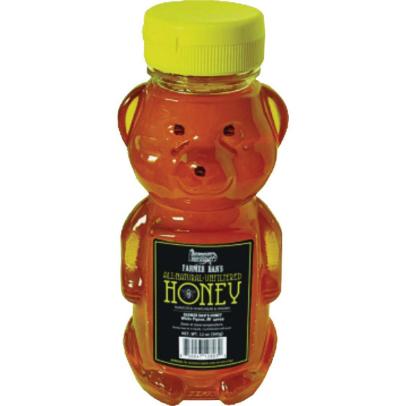 Farmer Dan's 12 Oz. Original Unfiltered Honey Squeeze Bottle h3 Pack of 12