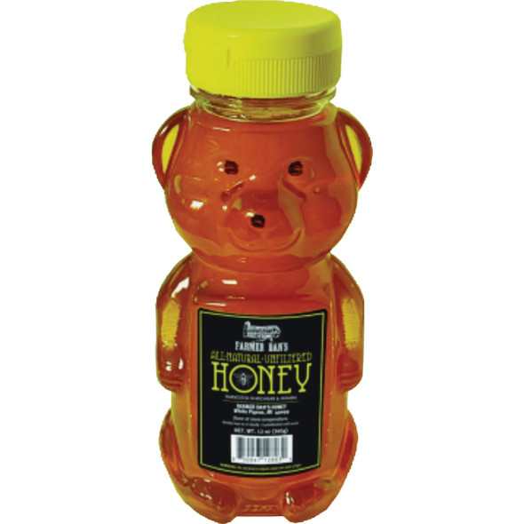 Farmer Dan's 12 Oz. Original Unfiltered Honey Squeeze Bottle h3 Pack of 12