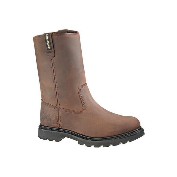 Men's Wellington Boot, 12 M, Steel Toe, 11 in H, Brown, P89516