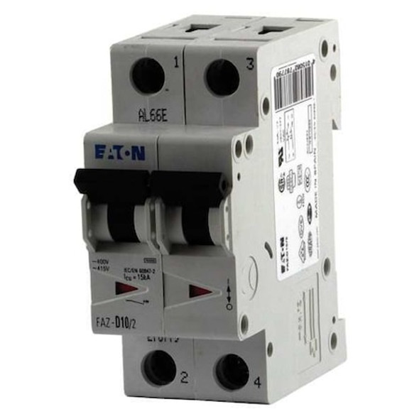 Eaton IEC Supp Protector,10A,277/480VAC,2P FAZ-D10/2