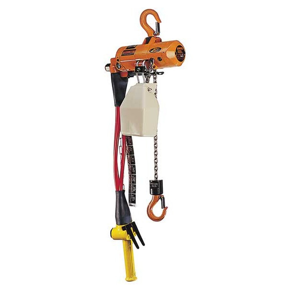 Harrington Air Chain Hoist,500 lb. Cap.,10 ft. Lift AH500P-10