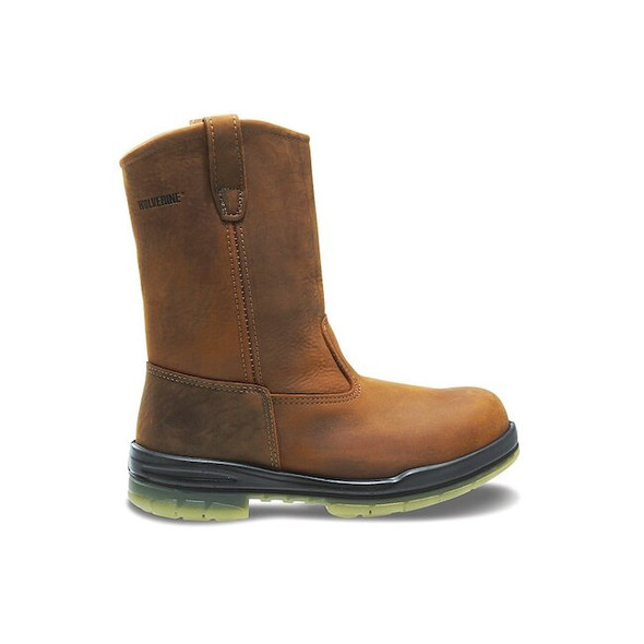 Wellington Boot, TPU Outsole, Leather Upper, Steel Toe, 11 1/2 M