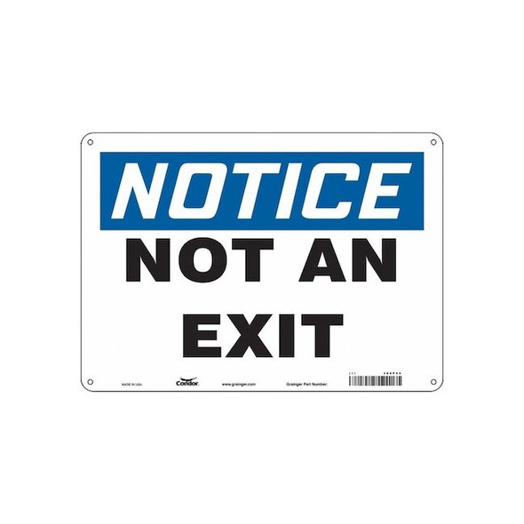 Condor Exit Sign, Aluminum, 14" W, 10" H, Not An Exit, White 480P09