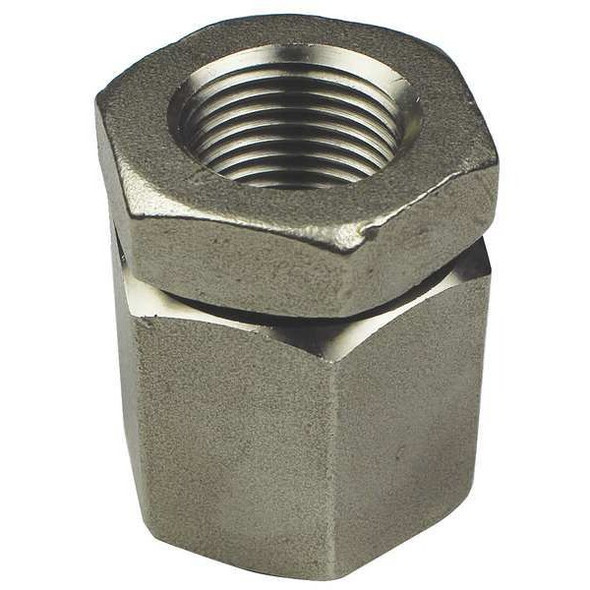 IMC Coupling, 1/2 in, Threaded, 316 Stainless Steel, Polished, Silver