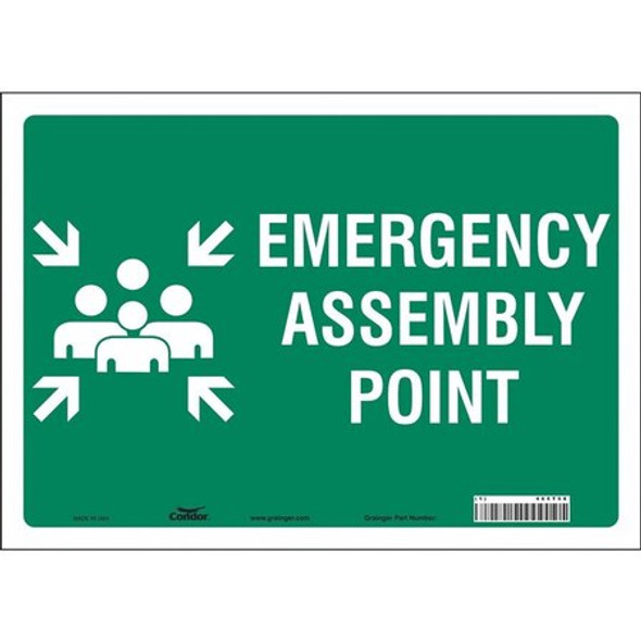 Condor Safety Sign,14" Wx10" H,0.004" Thickness 465T58