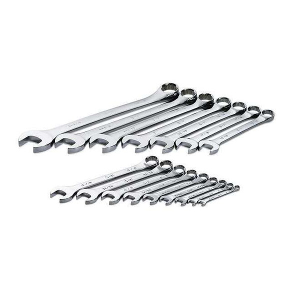 Sk Professional Tools Combo Wrench Set,Chrome,1/4-1-1/4,16 Pc 86014