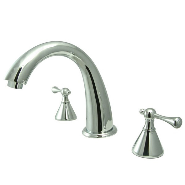 Kingston Brass Roman Tub Faucet, Polished Chrome, Deck Mount KS2361BL