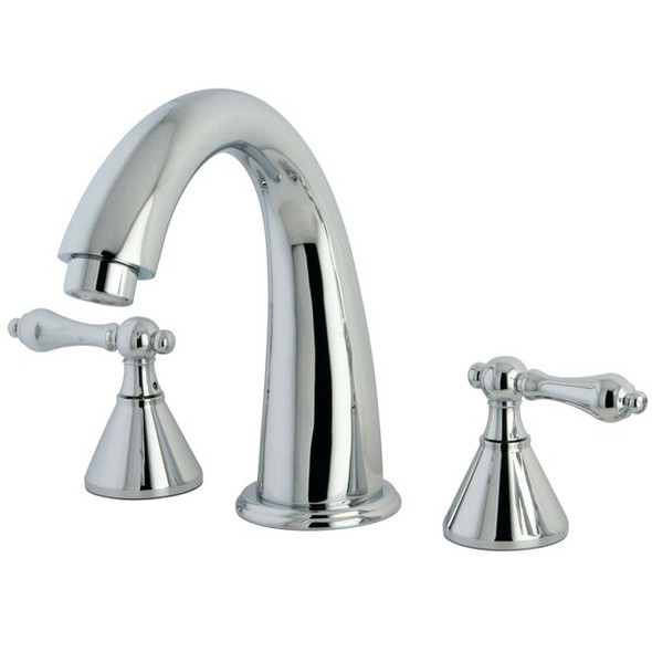 Kingston Brass Roman Tub Faucet, Polished Chrome, Deck Mount KS2361AL