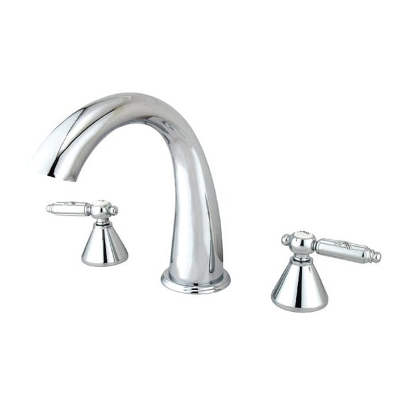 Kingston Brass Roman Tub Faucet, Polished Chrome, Deck Mount KS2361GL