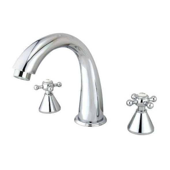 Kingston Brass Roman Tub Faucet, Polished Chrome, Deck Mount KS2361BX