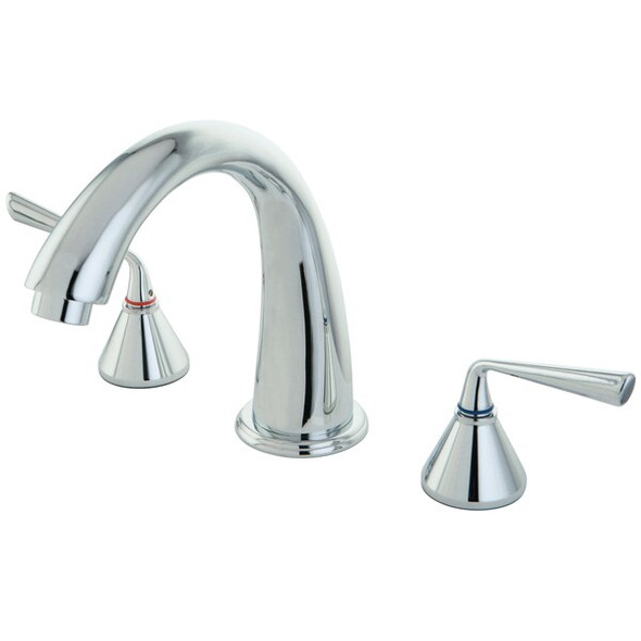 Kingston Brass Roman Tub Faucet, Polished Chrome, Deck Mount KS2361ZL