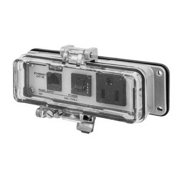 Hubbell Wiring Device-Kellems Access Port,Power And Data,NEMA 12/4 P155EB
