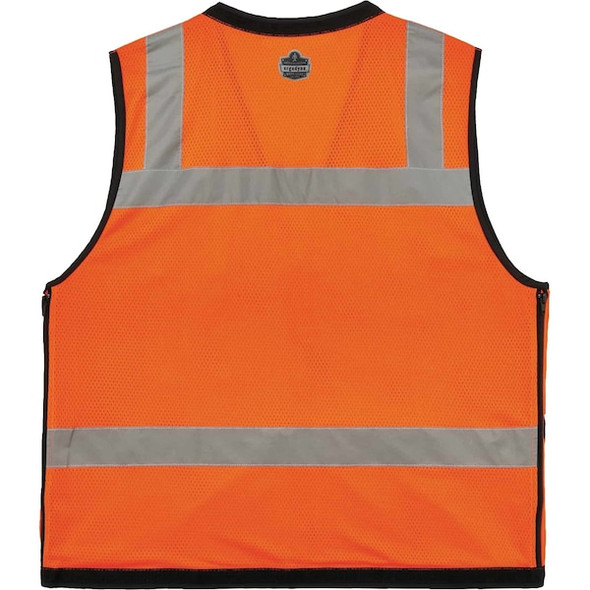 Ergodyne Safety Vest,Surveyor,HD,Mesh,Or,L/XL 8253HDZ
