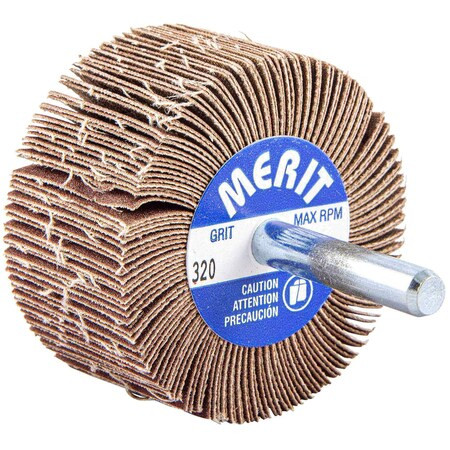 Merit Flap Wheel, 2-1/2 Dia, 1 W, Shk 1/4, 80 08834137411