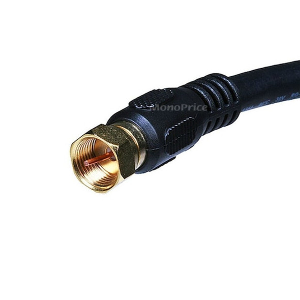Monoprice Coaxial Cable,RG-6,10 ft.,Black 6313