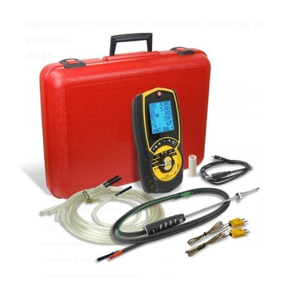 Uei Test Instruments Combustion Analyzer,32to113F,21% v/vO2 C163