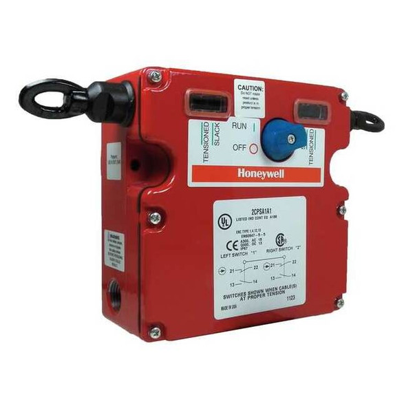 Honeywell Cable Pull Safety Switch Dual Head 2NO/2NC 1/2NPT 2CPSA1A1