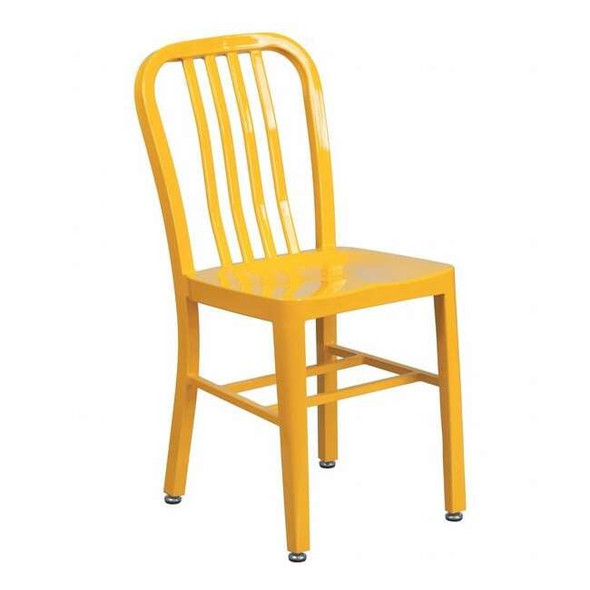 Gael Commercial Grade Yellow Metal Indoor-Outdoor Chair