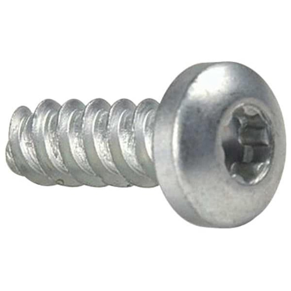 Thread Forming Screw, #8 x 1/2 in, Zinc Plated Steel Pan Head Torx Drive, 100 PK