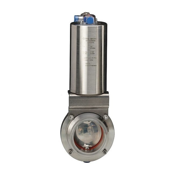 Vne Butterfly Valve,T304 SS Body,1-1/2" Tube 51C1.5AS/VBAC-XX