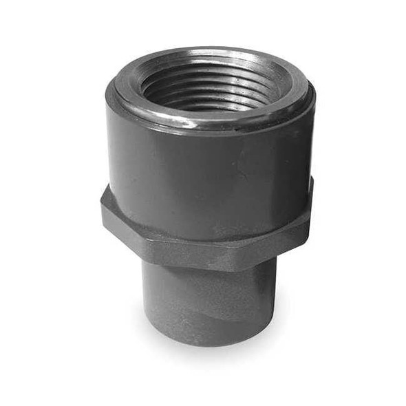 PVC, Brass Transition Adapter, FNPT x SPG, 2 in Pipe Size