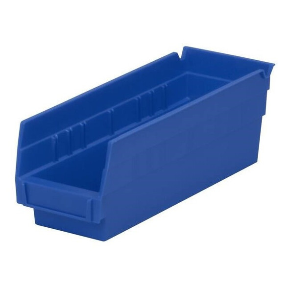 Akro-Mils® Shelf Bin, 11 5/8"L x 4"H x 4 1/8"W, Blue, 1/Each