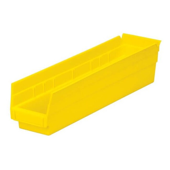 Akro-Mils® Shelf Bin, 17 7/8"L x 4"H x 4 1/8"W, Yellow, 1/Each