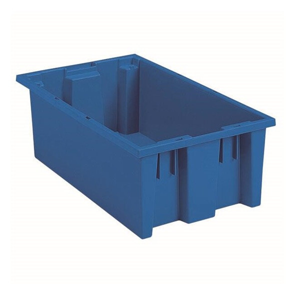 Akro-Mils® Nest & Stack Tote, 18"L x 6"H x 11"W, Blue, 1/Each