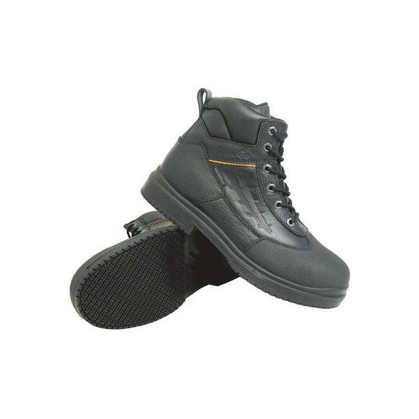 Unisex 6-Inch Work Boot, 7 W, Steel Toe, 6 in H, Black, 7800
