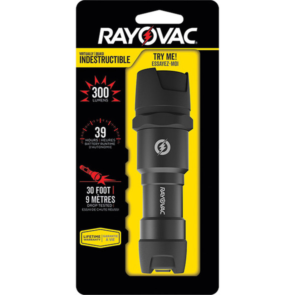 Rayovac® Virtually Indestructible 3AAA LED Flashlight, Black, 1/Each Rayovac® Virtually Indestructible 3AAA LED Flashlight, Black, 1/Each