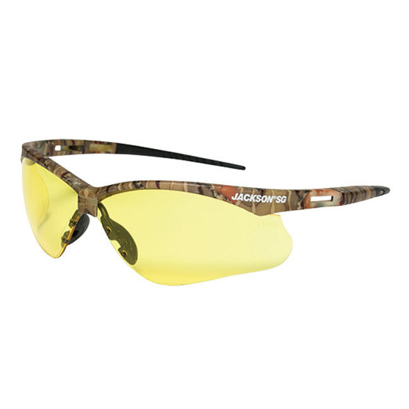 SureWerx™ Jackson® SG Safety Glasses, Camo Frame w/ Amber Anti-Fog Lens, 1/Each