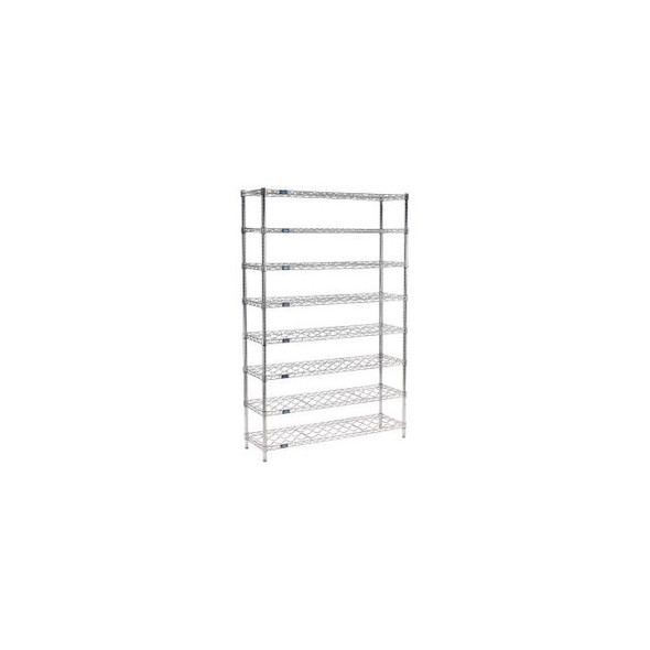 Nexel Wine Bottle Rack - 72 Bottle 36""W x 14""D x 74""H Chrome