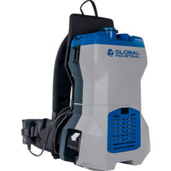 Global Industrial Cordless Backpack Vacuum HEPA 1-3/8 Gallon Cap. (Battery & Cha