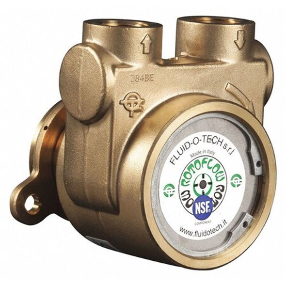 Fluid-O-Tech Pump,1/2" NPTF,232 Max. GPH,Brass PA700F