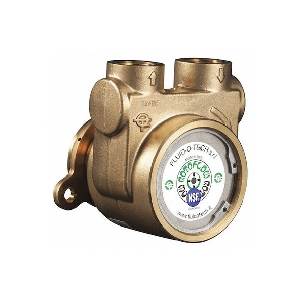 Fluid-O-Tech Pump,1/2" NPTF,232 Max. GPH,Brass PA700F