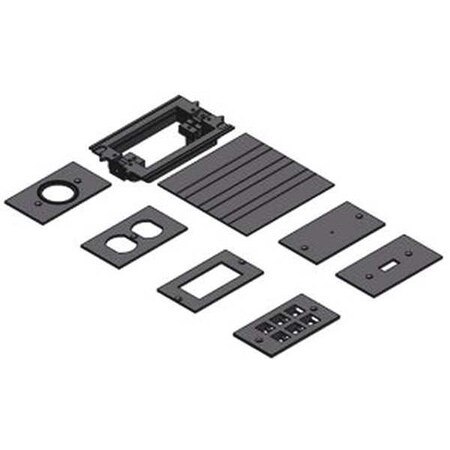 Carlon Floor Box Adapter Kit, 1 Gang, PVC, Rectangular Box Type E976AK2