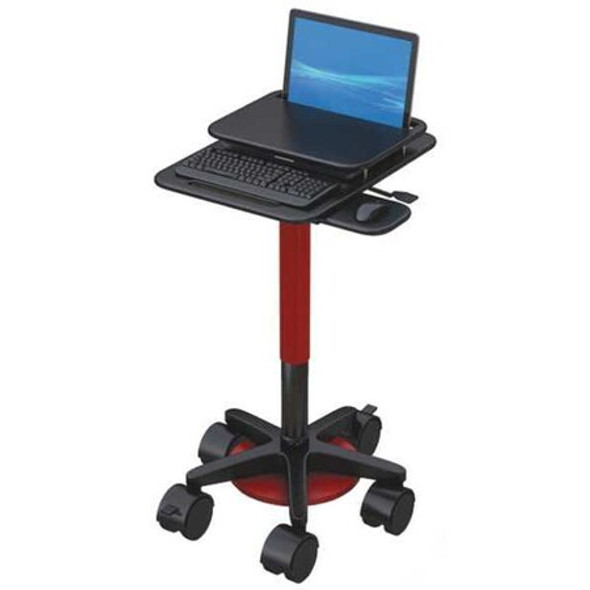 Afc Industries Laptop Cart,Black/Red,48" H x 18" W LPC200_1825_LSH16_01