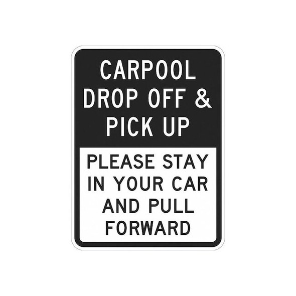 Lyle Pickup & Dropoff Only Sign,18" x 12, T1-1309-DG_12x18 T1-1309-DG_12x18