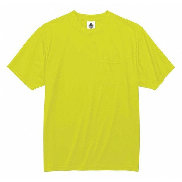 Ergodyne High Visibility Short Sleeve T-Shirt, Polyester, Lime, S 8089